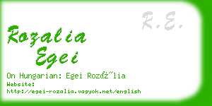 rozalia egei business card
